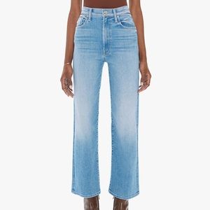 High waisted mother jeans straight leg